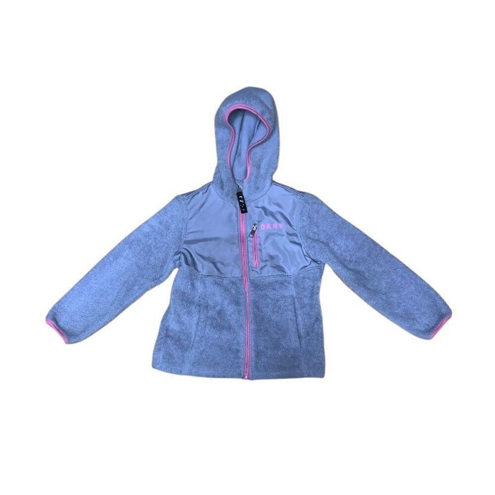 DKNY Hooded Faux Fur Jacket